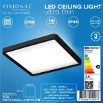 LED Veekindel valgusti 24W, 3CCT, 2640Lm, IP44, 300 x 300 x 25 mm
