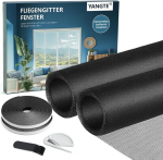 Yangte akende s&auml;&auml;sev&otilde;rk 130 &times; 150 cm, must, 2 tk