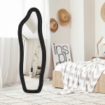 T&auml;ispikk peegel 160x50cm alusega - laineline - must
