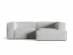 L-kujuline pehme nurgadiivan Micadoni Home Nuria, Silver