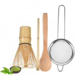 Traditsiooniline matcha teekomplekt, bambusest vispel, s&otilde;el, lusikas tees&otilde;pradele