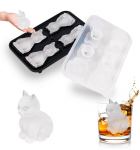 Silikoonist j&auml;&auml;kuubikuvorm kassile 4 tk