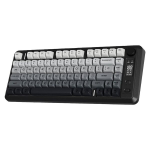 FREEWOLF M75 juhtmeta m&auml;nguklaviatuur, mehaaniline membraanklaviatuur p&ouml;&ouml;rleva k&auml;epidemega ja OLED-ekraaniga, Moonlit Night Edition versioon
