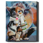 Teemanttikand 40x50 cm, Kassipoeg salliga, Oh-art, GJ3989