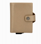 Kaardi&uuml;mbris ja rahakott, luksuslik v&auml;rv, metallik-liiv.