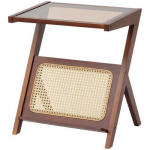 Diivanilaud, 50x36.6x55.9 cm, p&auml;hkel, rotangist bambusest panipaik