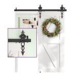 Terasest loft-stiilis liuguste s&uuml;steem Barn Door must 183 cm