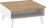 Nordis NOR-07 kohvilaud 2D &ndash; Cremona tamm / valge, 80&times;80 cm