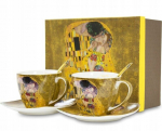 Gustav Klimti tassid alustasside ja lusikatega (2 tk.)