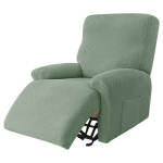 4tk/komplekt Veniv Jacquard Diivanikaitse Elastse All&auml;&auml;rega ja K&uuml;ljetaskuga, Matcha Green