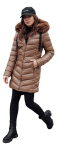 Naiste pruun tikitud jakk Crystal, S