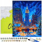 Numbritega maalimise komplekt 40x50 cm, J&otilde;ulune Manhattan, Oh-art, ANG1077
