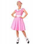 "50ndate rokkmoe mood roosa" (kleit alusseeliku, v&ouml;&ouml; ja peav&otilde;ruga)