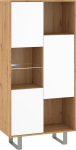 Riiul Meblocross King, 80x165x36 cm, pruun/valge