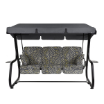 Aia kiik terrassile &bdquo;Rimini Black Edition&ldquo; 4-kohaline lamava katusega