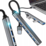 Usb-jaotur Retoo Er1210: 7 porti (1x Usb 3.0, 6x Usb 2.0), 5 Gbps