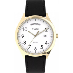 Meeste k&auml;ekell Timex Tw2w68500 must nahkrihmaga