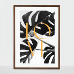 Pronounced brown photo frame in size 50x70 cm