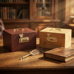 lukustatav puidust rahakassa