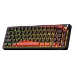 ATTACK SHARK X65PRO HE kiire traadita m&auml;nguklaviatuur kolme reguleeritava t&ouml;&ouml;režiimiga, RGB-valgustusega ja must-punase kontuuridisainiga