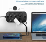 Pikendusjuhe &uuml;lepingekaitsega + USB, Prailgintuvas su apsauga nuo vir&scaron;įtampių + USB