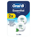 Oral-B Essential hambaniit 2x50 m tundlikele hammastele, vahaga, piparm&uuml;ndimaitseline