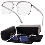 STYLION&reg; Piloodiprii Brillid Blue Light Filteriga, Unisex, Hall/H&otilde;be, UV400 Kaitse, Teleskoop Hinged, Stiilne Kingitus