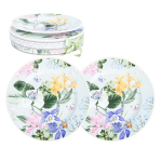 Magustoidutaldrikud Home4you MIA FLORA 19 cm, keraamilised, kinkekarbis, komplekt 2 tk.