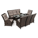 Laiendatav v&auml;lim&ouml;&ouml;bli komplekt MARBELLA BIG|Tehnorattan|Pruun|Padjad hallid 03