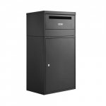 Pakipostkast, 50x32.5x90.9 cm, Must, Tsingitud teras