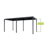 Pergola Mirpol Luxe 7,8x4 m hall alumiinium pergola LED-valgustusega