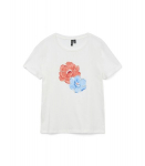 Vero moda Naiste T-s&auml;rk 10325324*02, valge/virsik 5715714043735, XS