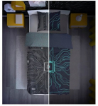 Helendav puuvillane laste voodipesu "ai Technology" 160x200