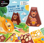 Kidea 3d figuurid Zoo kleebistega - loominguline komplekt lastele