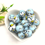 Silikoonhelmed, Blue Butterfly-10pcs