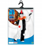 Kost&uuml;&uuml;m "pierrot" kloun, must-valge, suurus 116