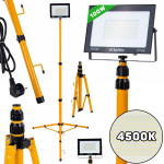 LED-prožektor ehituskolmjalg halogeen t&ouml;&ouml;kojalamp 100W 4500K 160cm