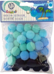 Creativo Fluffy pom-pom pallid, 20mm, 36 tk.