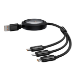 Baseus 100w 3-in-1 sisset&otilde;mmatav kaabel Usb-a Microusb/lightning/usb-c