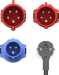 Adapterikomplekt Nrgkick 32a 5p, 16a 5p, 16a 3p