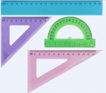 S&auml;raga geomeetriline komplekt, 4 tk, joonlaud 20 cm