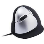 Ergonoomiline juhtmega hiir R-go He Break, vasakuk&auml;eline, must