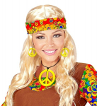 Kollane hipi stiilis ehtekomplekt: ripats ja k&otilde;rvar&otilde;ngad