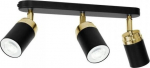 Luminex Reno valgusriba 3xgu10 must-kuldne