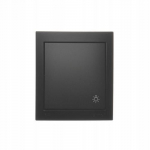 Kontakt-simon Aquaclick nupp heledaks, must matt, Ip44