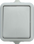 Kos Hydro Single Switch Surface 61x71x47mm Ip44 valge l&auml;ikiv