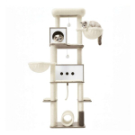 Kassipuu, 60x60x197 cm, greige, mitmetasandiline kassim&ouml;&ouml;bel