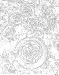 Numbritega maalimise komplekt 40x50 cm, Kohv ja roosid, Oh-art, ANG1087, 40x50 cm