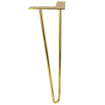 3-osaline m&ouml;&ouml;bli jalgade komplekt &bdquo;Hairpin legs&ldquo;, kuldne l&auml;ikiv, k&otilde;rgus 41 cm, 2 toru