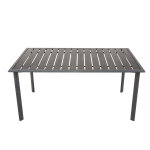 Metallist &otilde;uelaud terrassile p&auml;ikesepaneeliga, antratsiithalli v&auml;rvi komposiitlauaplaat 160x90 cm